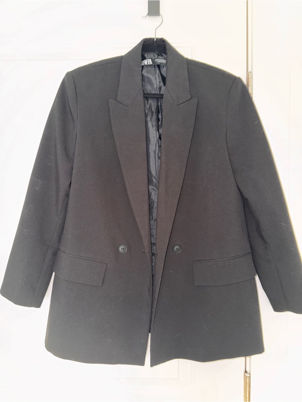 Zara Black Double-Button Women's Blazer
